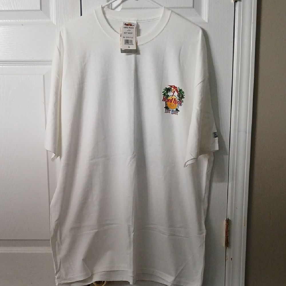Hard Rock Cafe Key West white tshirt Sz XL NWT